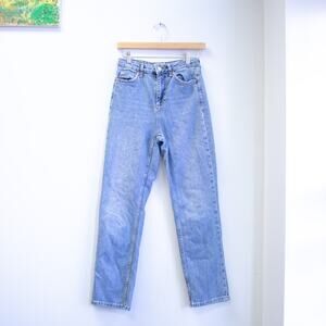 Topshop MOTO W26 x L32 Light Wash Straight Fit Jeans